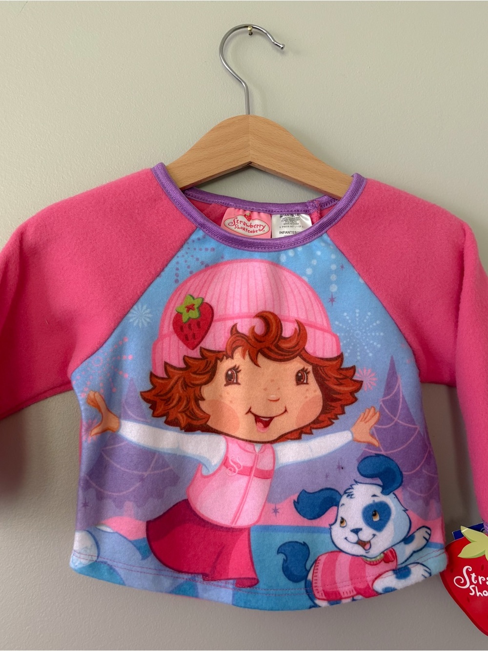 VTG 2006 Strawberry Shortcake Pink & Blue Fleece Toddler Top